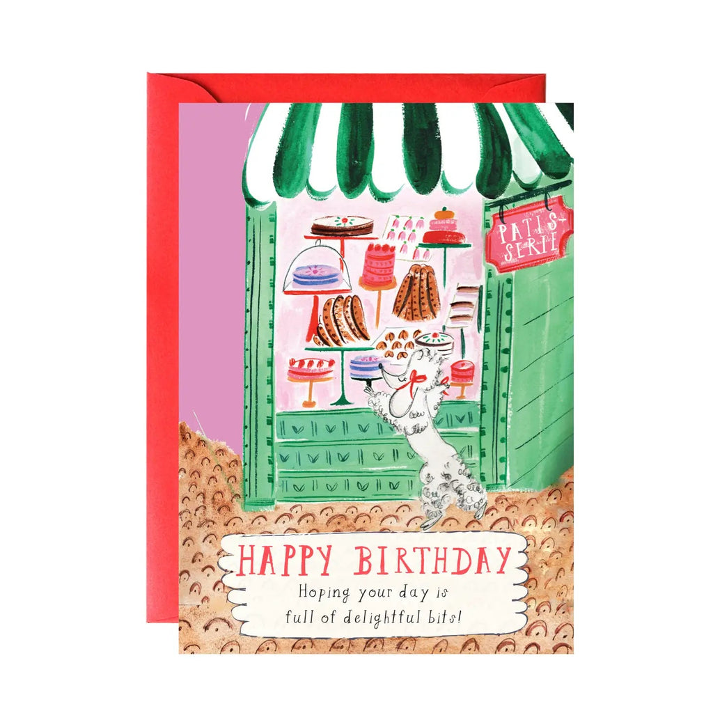 Poodle Loves Macarons Birthday Card - The Regal Find