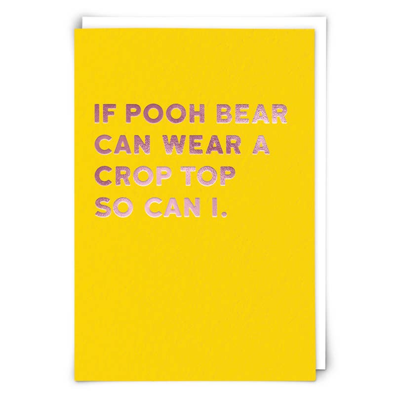 Pooh Bear Greetings Card - The Regal Find