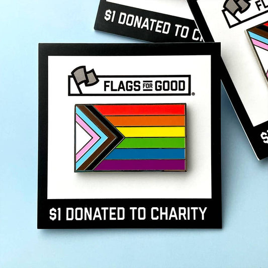 Progress Pride Flag Enamel Pin - The Regal Find