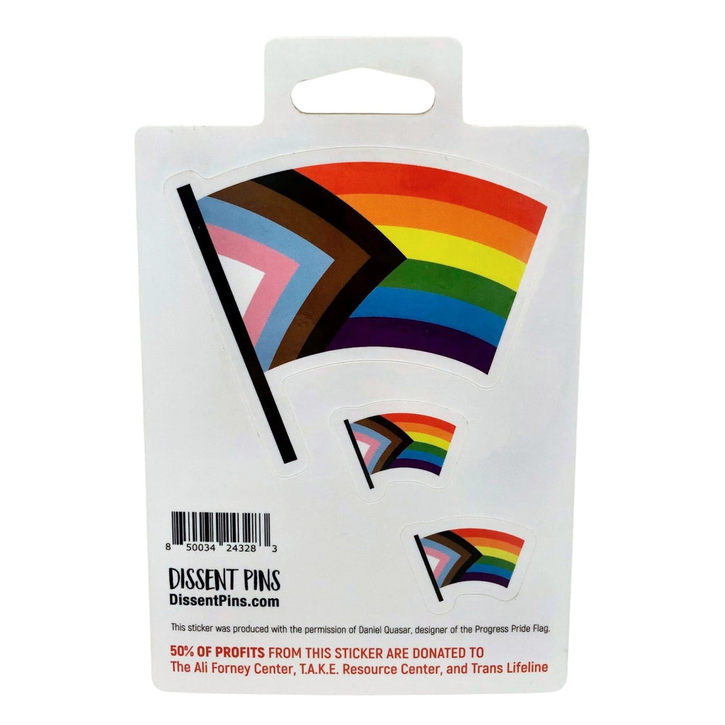 Progress Pride Flag Stickers - The Regal Find
