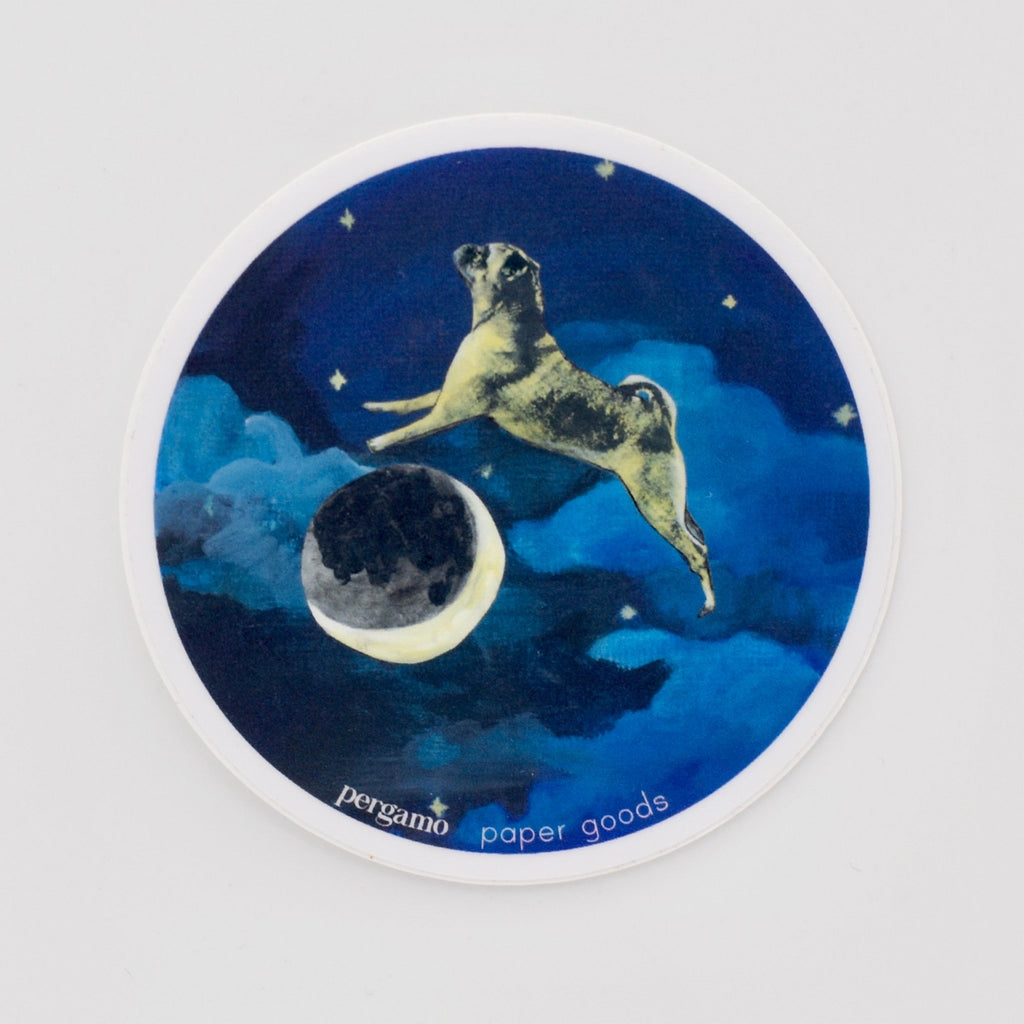 Pug Over The Moon Sticker - The Regal Find