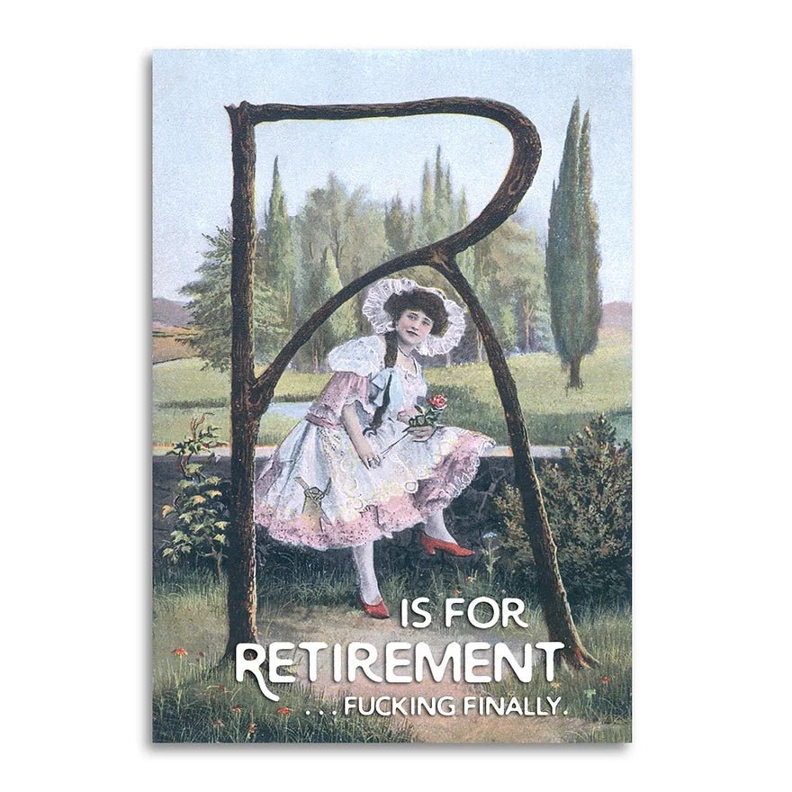 R is for Retirement Card - The Regal Find