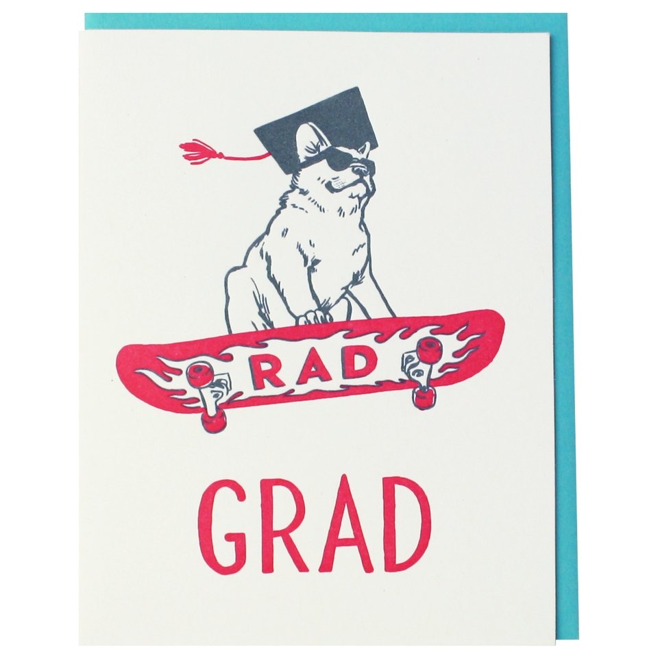 Rad Frenchie Graduation Card - The Regal Find