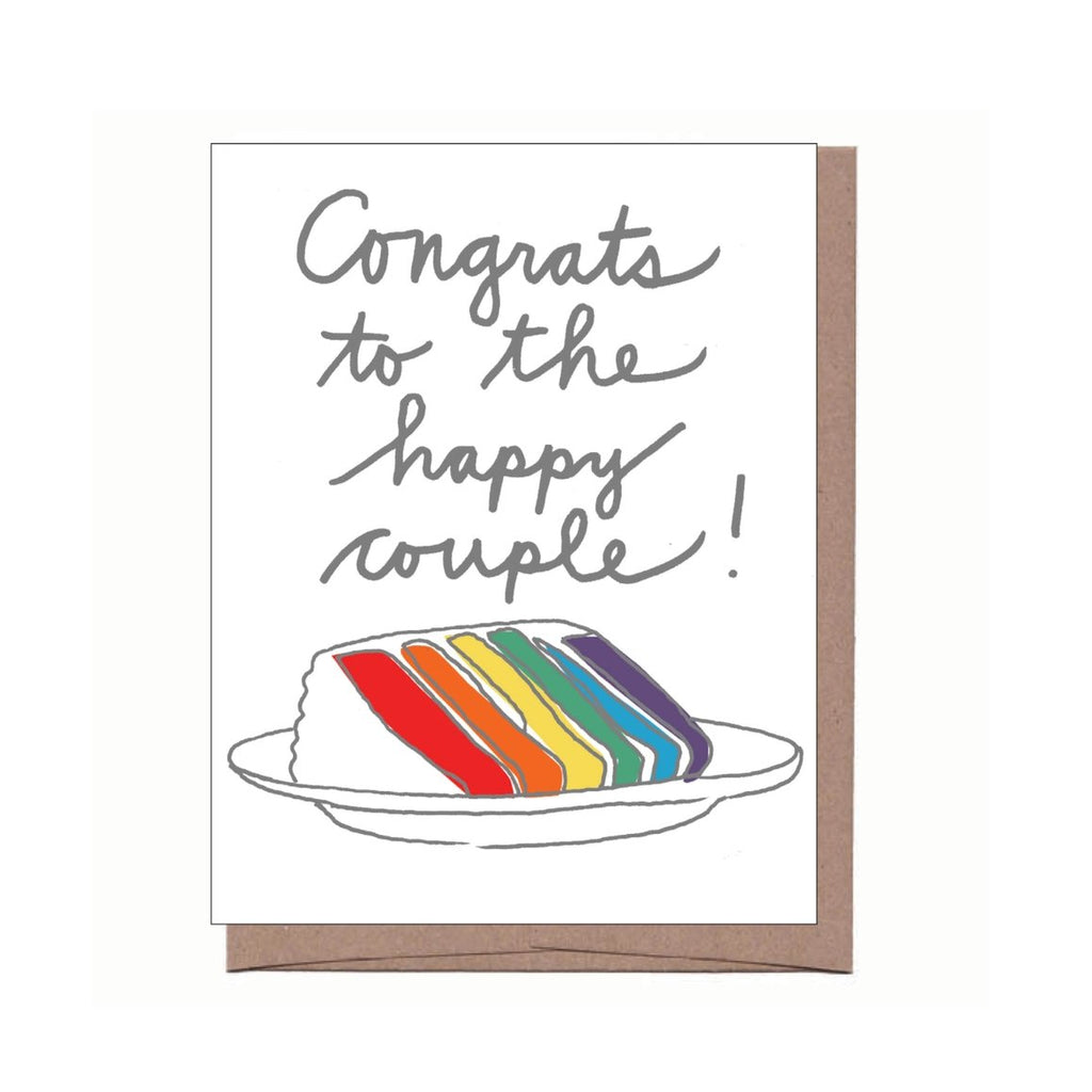 Rainbow Cake Wedding Card - The Regal Find