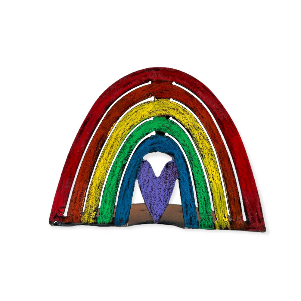 Rainbow standing tabletop pride gift eco French cool USA - The Regal Find