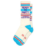 Ready to Party I Already Took My Nap Gym Crew Socks - The Regal Find