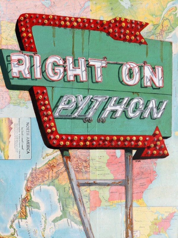 Right on Python Map Print - The Regal Find