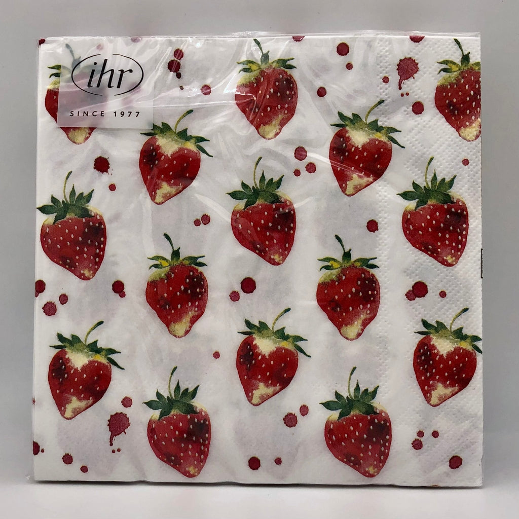 Ripe Strawberries Paper Lunch Napkins - The Regal Find