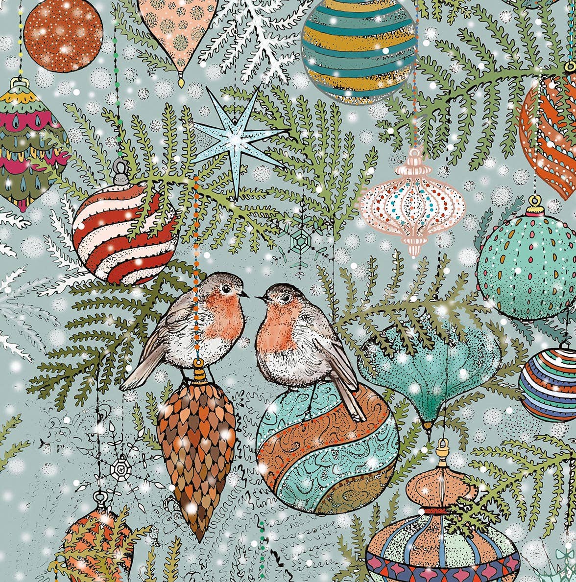 Robin and Baubles Greeting Card - The Regal Find