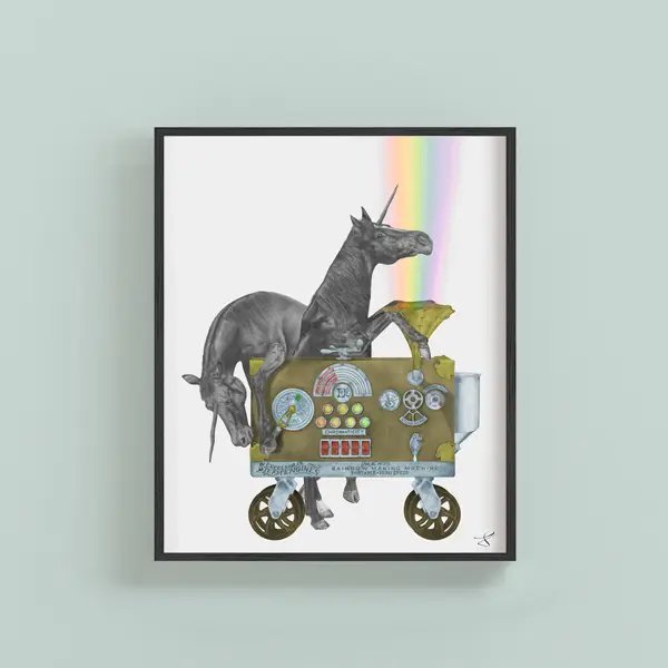 Ruby Jezebel & Jackpot Flame Unicorn Portrait Study - The Regal Find