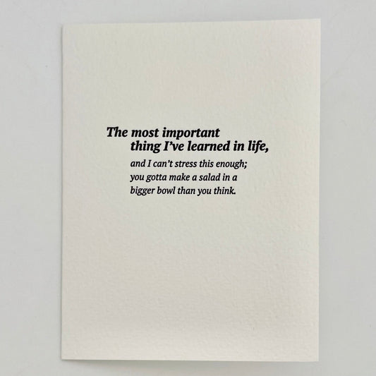 Salad Bowl Card - The Regal Find