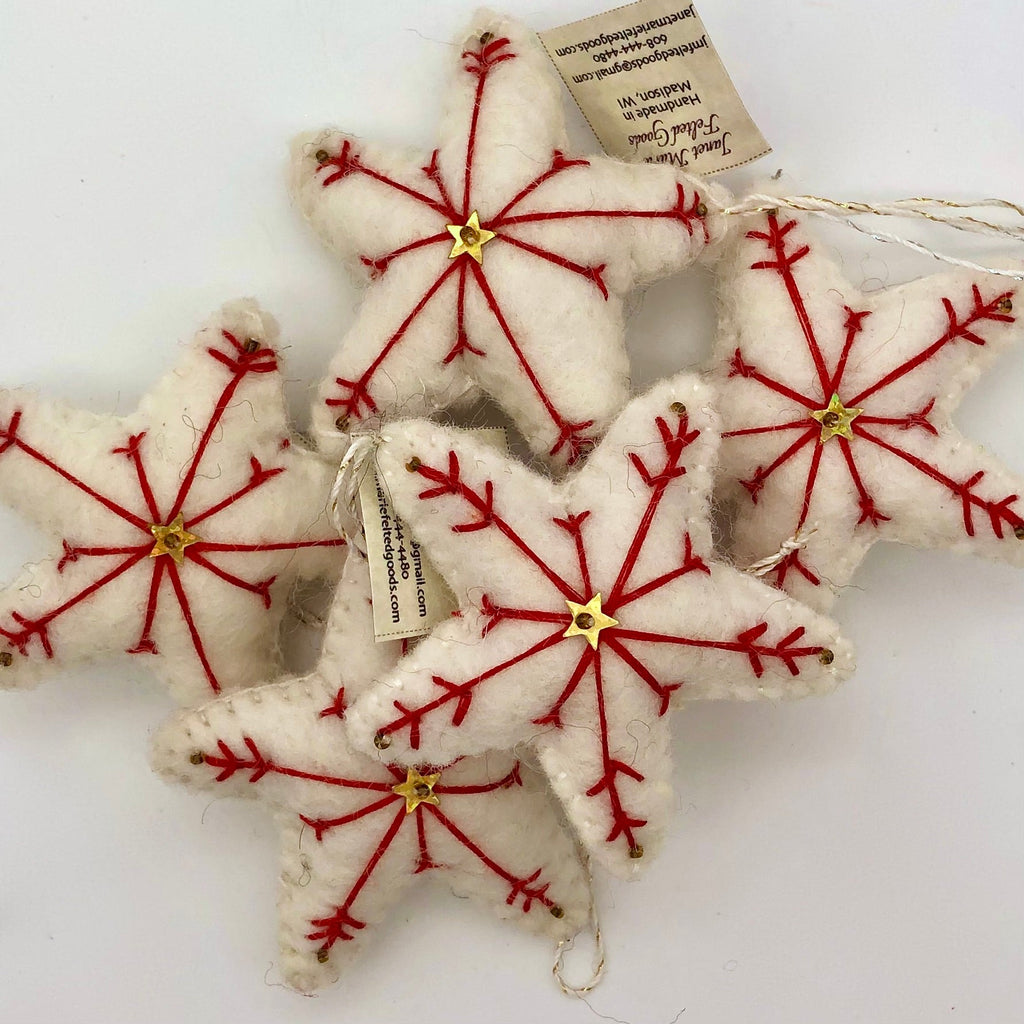 Scandinavian Star Felted Ornament - The Regal Find