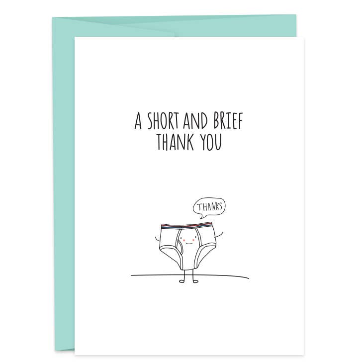 Short Brief Thank You Greeting Card - The Regal Find