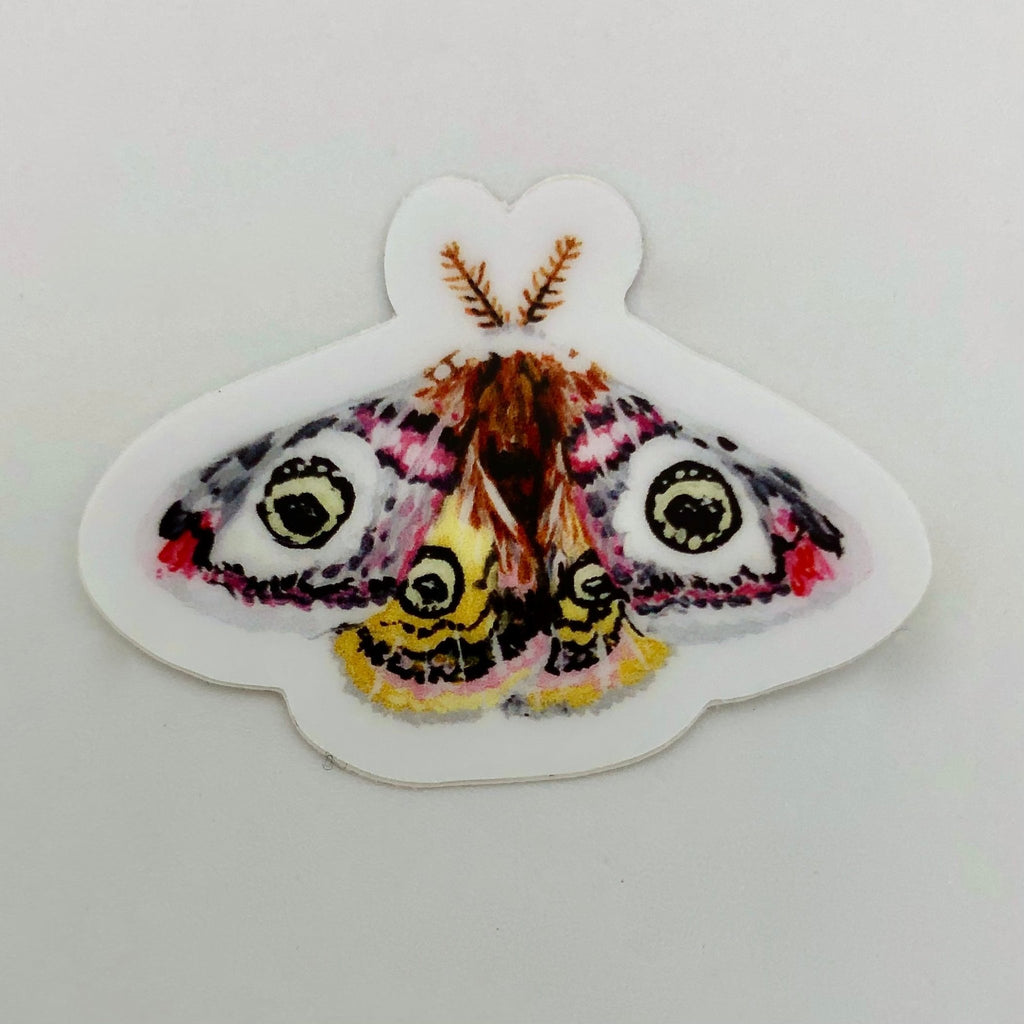 Small Emperor Moth Tiny Sticker - The Regal Find