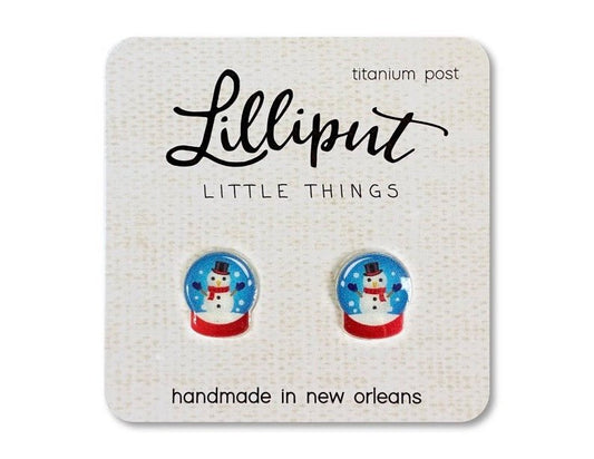 Snowman Snow Globe Earrings - The Regal Find