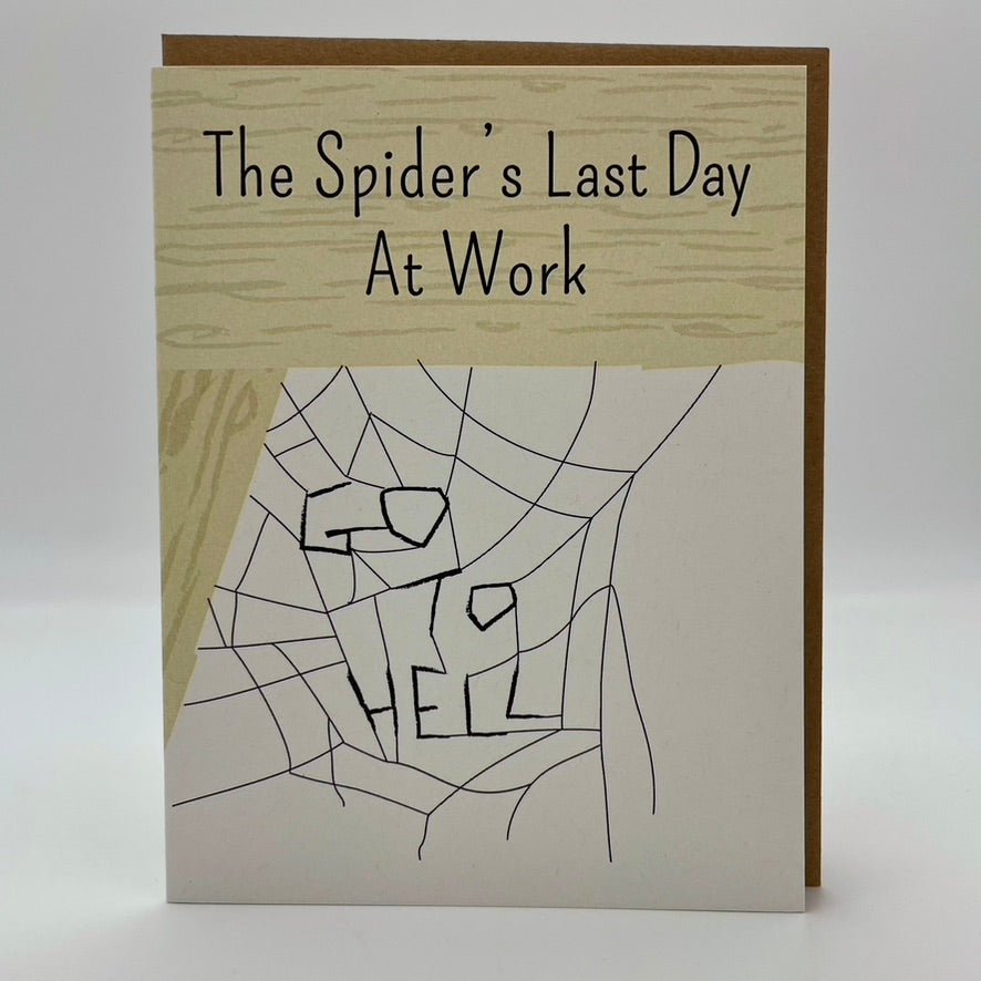 Spider's Last Day at Work Card - The Regal Find