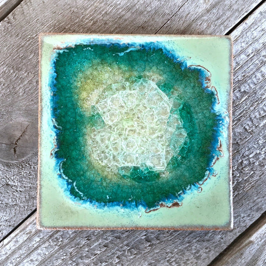 Square Coaster - Textured Turquoise: Individual Coaster - The Regal Find