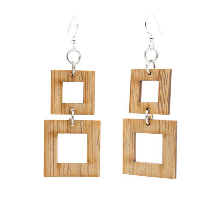 Squared Bamboo Earrings - The Regal Find