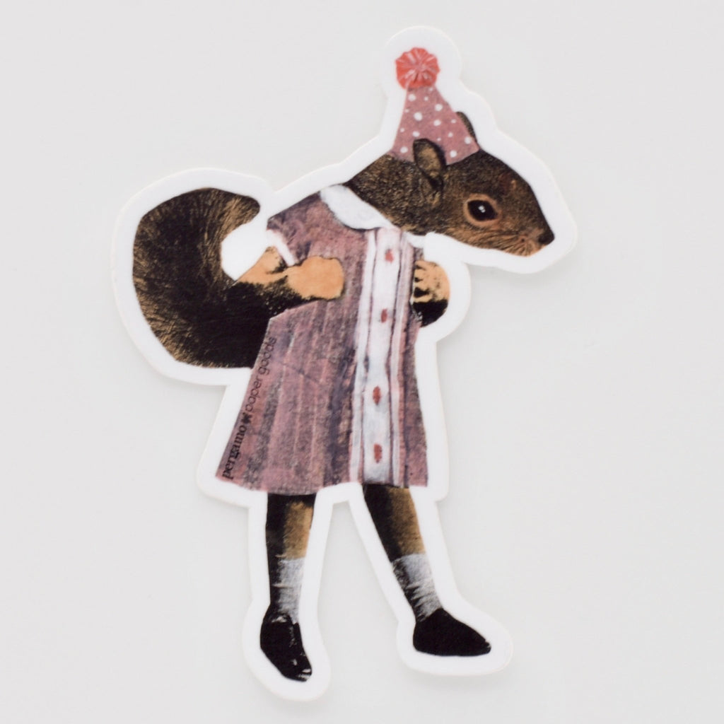 Squirrel In Dusty Rose Sticker - The Regal Find