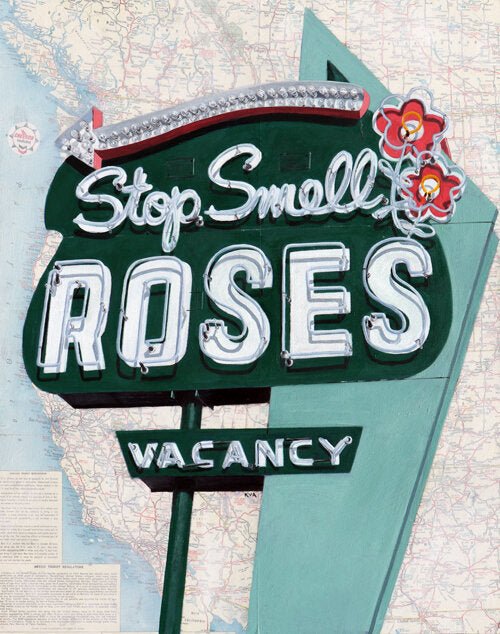 Stop, Smell Roses Map Print - The Regal Find