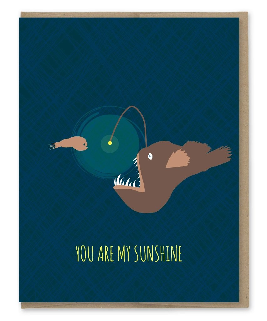 Sunshine and Angler Fish Card - The Regal Find