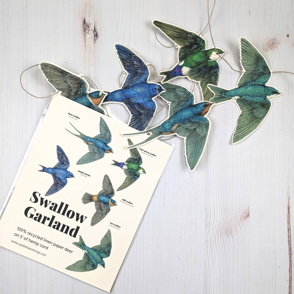 Swallow Illustrated Garland - The Regal Find