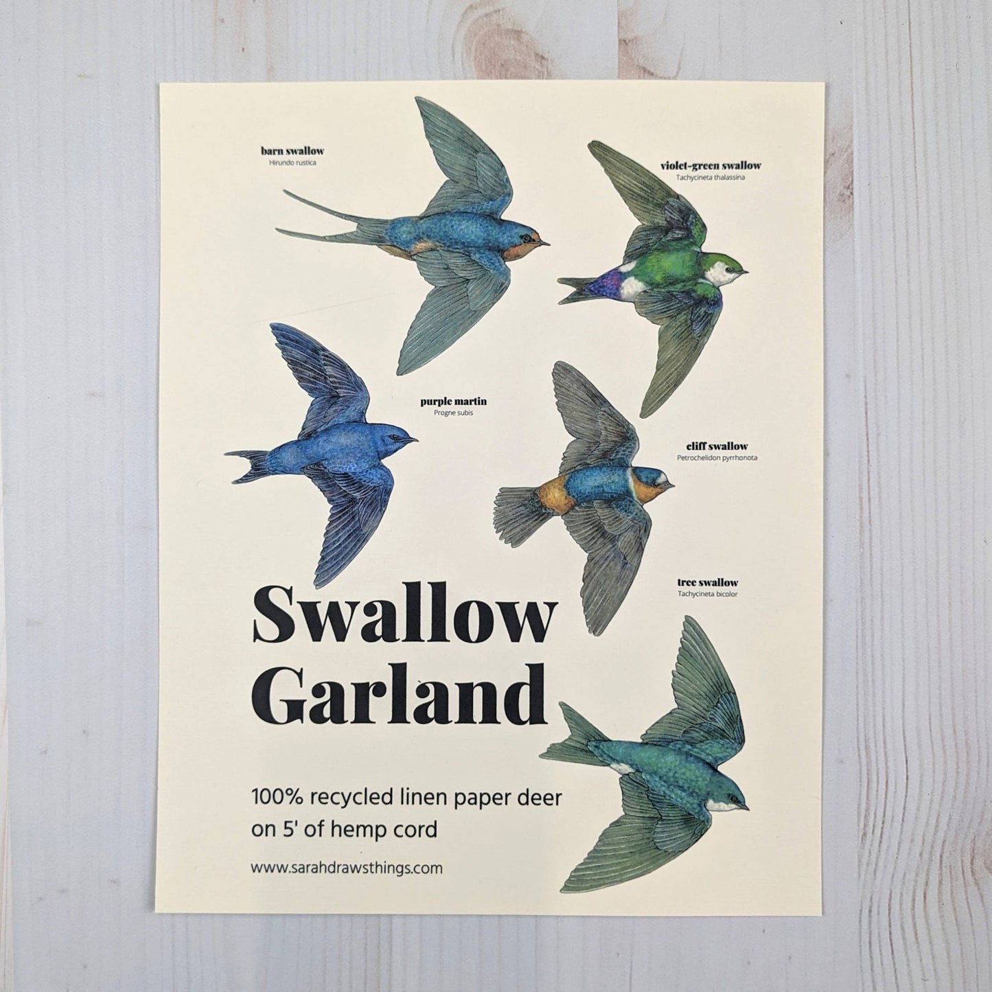 Swallow Illustrated Garland - The Regal Find