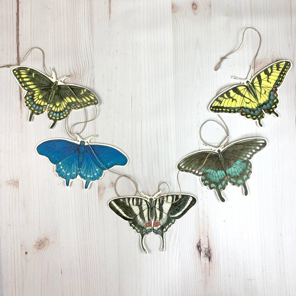 Swallowtail Butterfly Illustrated Garland - The Regal Find