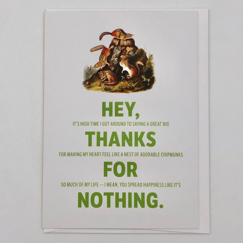 Thank You Chipmunk Card - The Regal Find