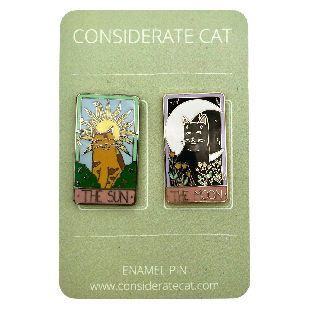 The Sun and The Moon Tarot Enamel Pin - The Regal Find