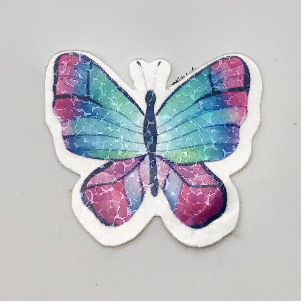 Tiny Blue and Purple Butterfly Glitter Sticker – The Regal Find