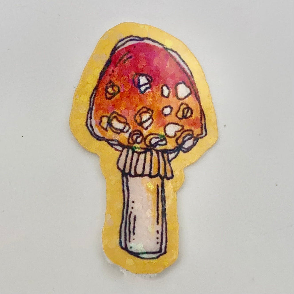 Tiny Mushroom Glitter Stickers - The Regal Find