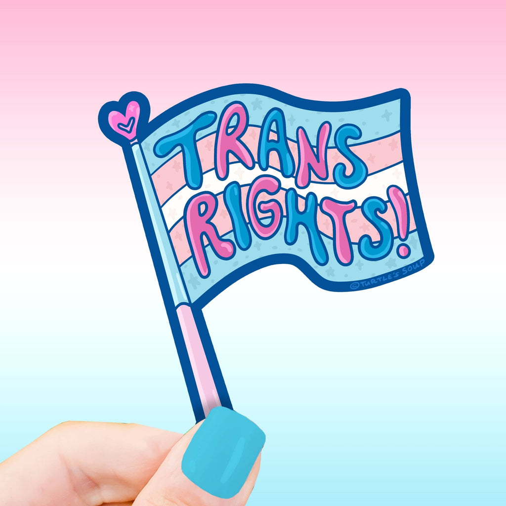 Trans Rights Pride Flag Vinyl Sticker - The Regal Find