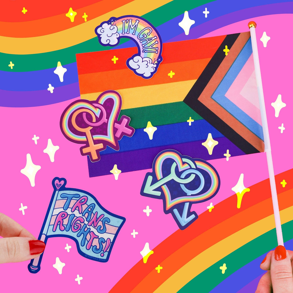 Trans Rights Pride Flag Vinyl Sticker - The Regal Find