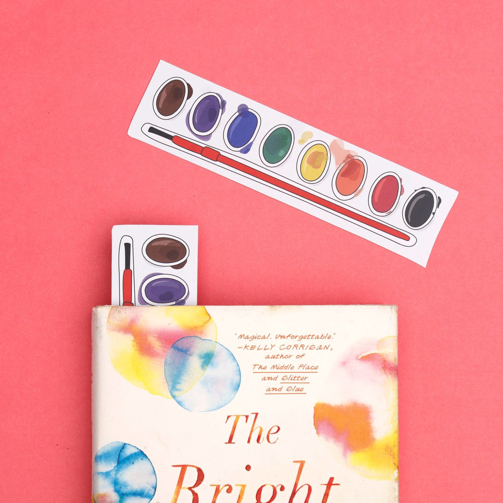 Watercolor Paint Tray Bookmark (it's die cut!) - The Regal Find