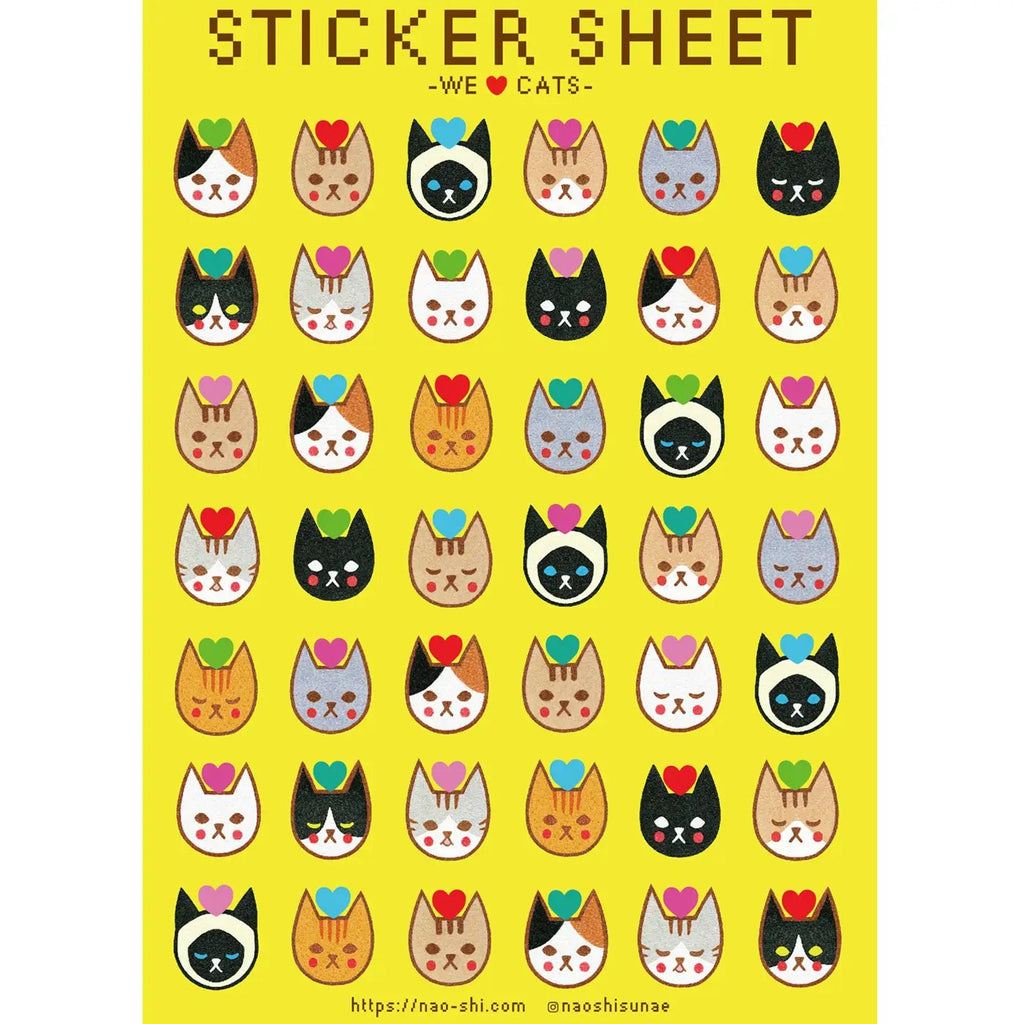 We Love Cats Sticker Sheet - The Regal Find