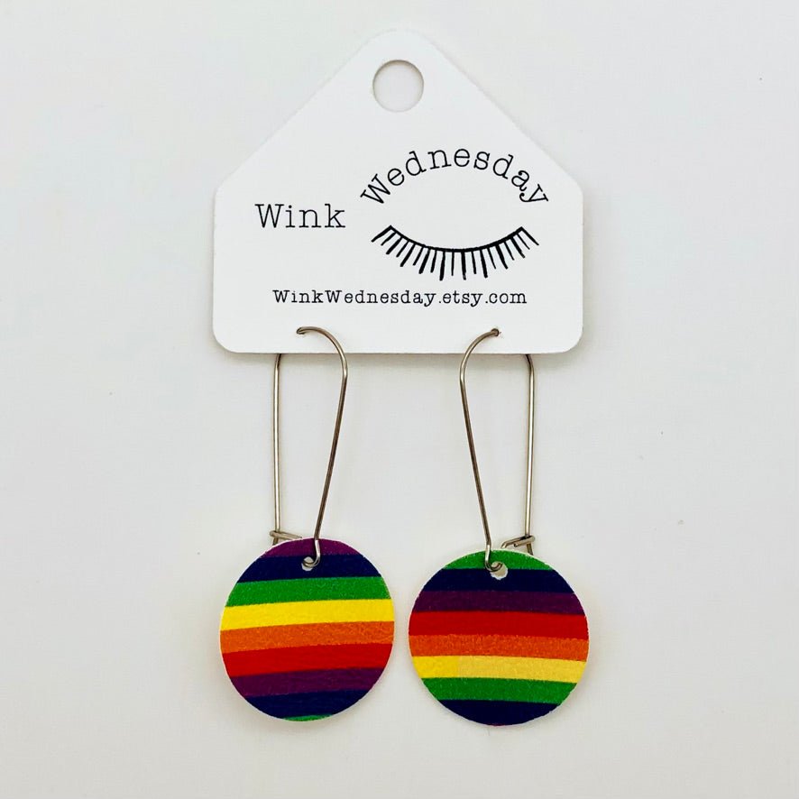 Wink Wednesday Earrings- Rainbow Rounds - The Regal Find