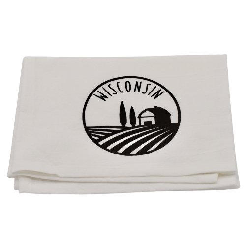 Wisconsin Farm Scene Dish Towel - The Regal Find