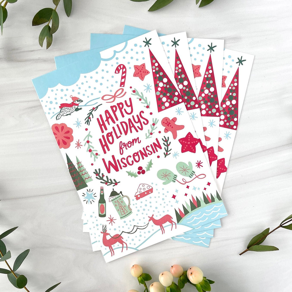 Wisconsin Holiday Postcard Set - The Regal Find