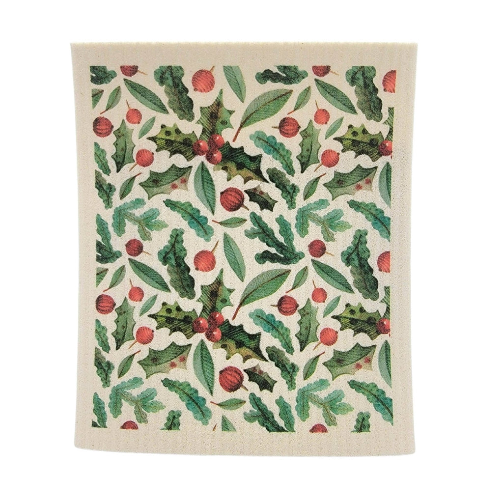 Wreath & Garland Pattern Swedish Dishcloth - Christmas Decor - The Regal Find