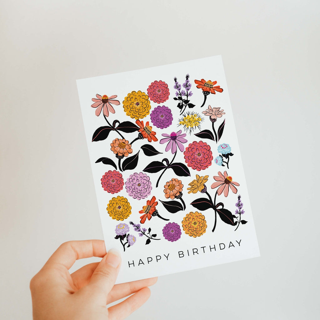 Zinnias Birthday Card - The Regal Find